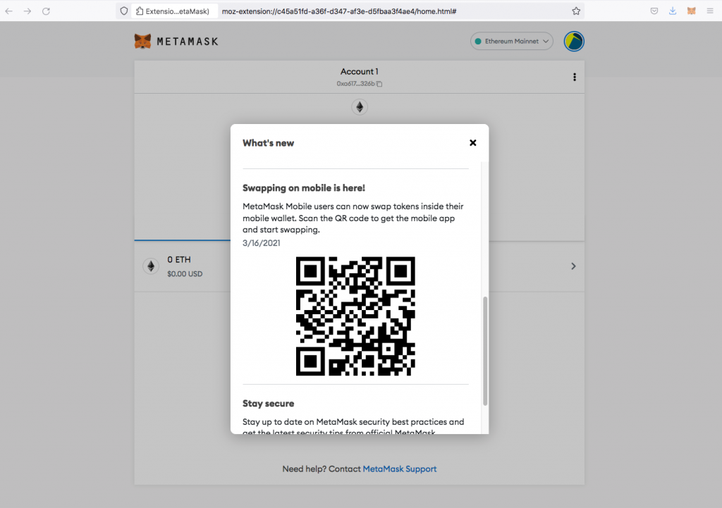 Installing a Metamask Wallet Step 15