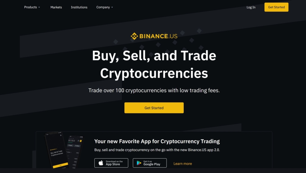 Binance.us crypto exchange image 1 for blog